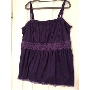 Torrid Purple lace shirt